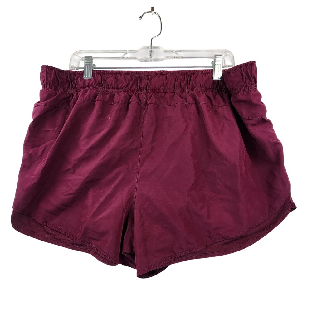 Athletic Works XXXL 22 Maroon Running Shorts Plus Size Mesh Trim Active Gym